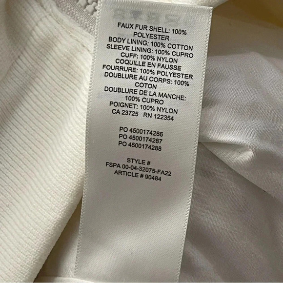 Aritzia Womens Large The Group Babaton Antic White Cream Sherpa Zip Jacket s - Picture 3 of 10